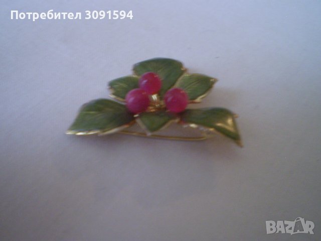 Винтидж брошка   цвете, снимка 3 - Антикварни и старинни предмети - 40257277