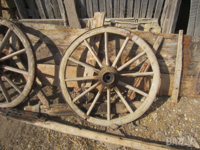 старо Колело от каруца и колело за полилей със синджири, снимка 2 - Други - 30192000