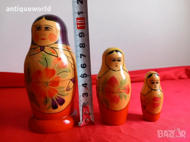 1961г. Матрьошка ,Матрьошки СССР 3в1, снимка 5 - Антикварни и старинни предмети - 47300630