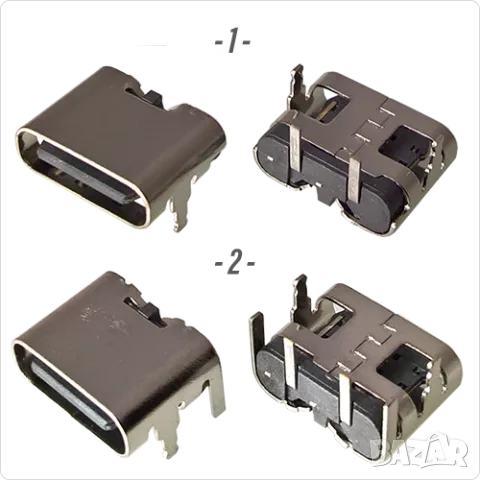 Букса конектор USB Type-C  6 , 4 , 2 pin , Waterproof IP67-IP68  panel mount connector,панелен  монт, снимка 2 - Ремонт на друга електроника - 50423467
