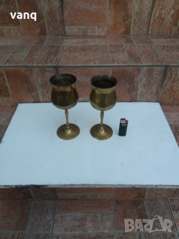 Месингови чаши, снимка 3 - Антикварни и старинни предмети - 27435854