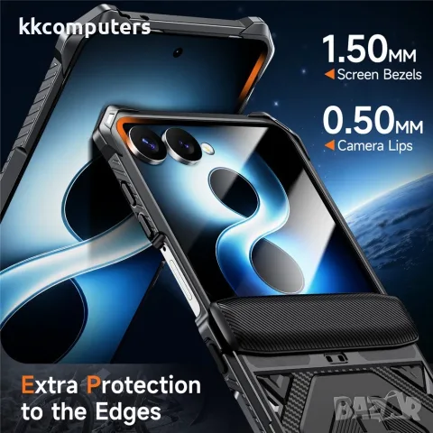 За Samsung Galaxy Z Flip8 / Z Flip7 5G Магнитен Удароустойчив PC TPU Калъф със Защита на Пантата и С, снимка 8 - Калъфи, кейсове - 55911537