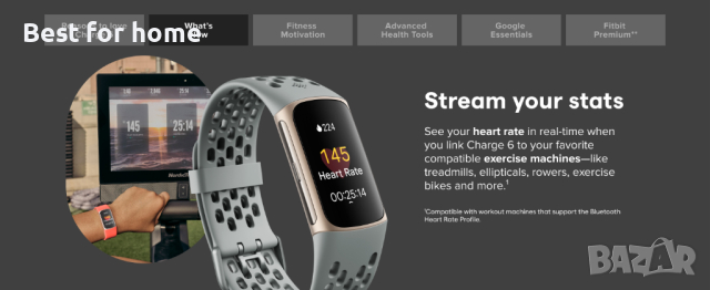 Fitbit Charge 6 фитнес гривна by Google, снимка 17 - Смарт часовници - 44693028