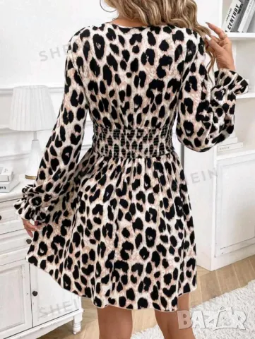 Модерна леопардова рокля, снимка 3 - Рокли - 48141181