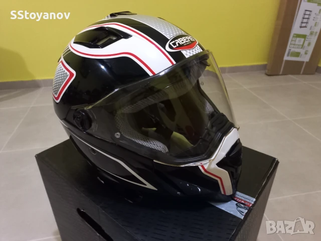 Каска - Caberg Stunt Blade white Black red , снимка 16 - Аксесоари и консумативи - 50841289
