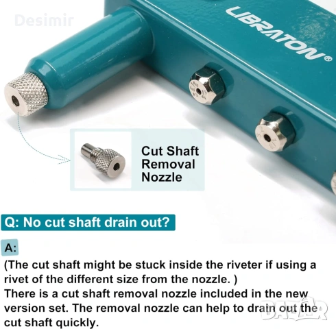 Ръчна нитачка Libraton + 80 нита и 4 свредла – професионален комплект, снимка 2 - Други инструменти - 53039421