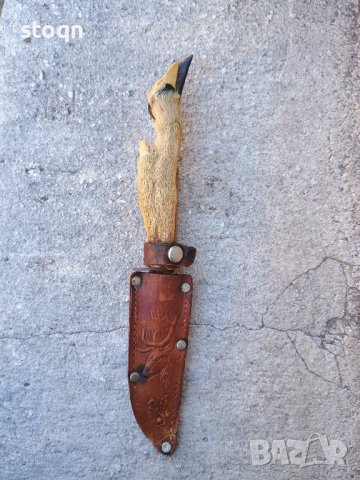 Нож с дръжка от кози крак, снимка 6 - Антикварни и старинни предмети - 44347391