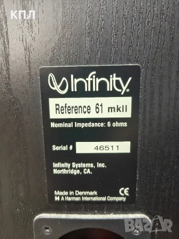 Тонколони INFINITY Reference 61 mkII, снимка 9 - Тонколони - 56362102