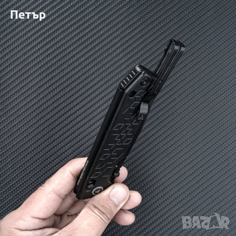 SRM Rubik 7228B-AB (Mono-chassis liner, 14C28N, Aluminum handle, ambi-clip) , снимка 3 - Ножове - 44475439