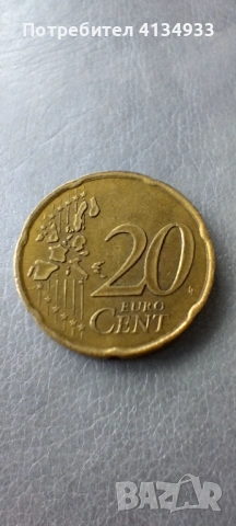 20 евроцента от 2000 г, снимка 2 - Нумизматика и бонистика - 53219392