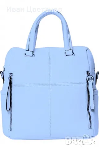 Дамска раница от еко материал с отделящи се презрамки, снимка 4 - Чанти - 49350598