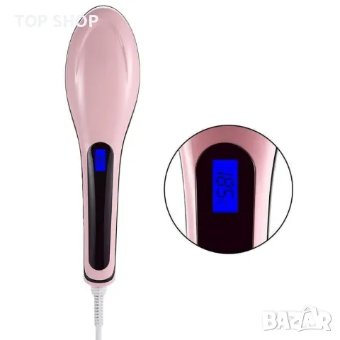 Йонна четка за изправяне на коса керамична от JANELOVE, снимка 8 - Маши за коса - 48804780