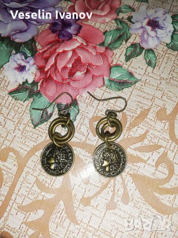 Стари френско обеци 1908г., снимка 1