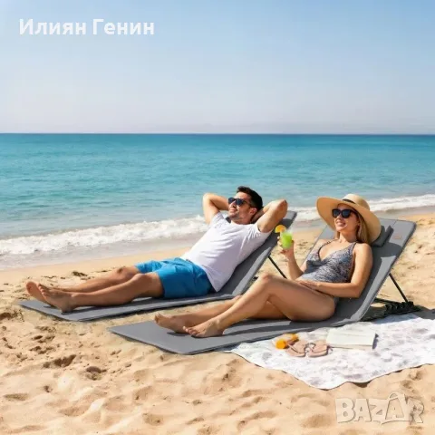 Комплект от 2 шезлонга Outsunny, снимка 5 - Градински мебели, декорация  - 55851060