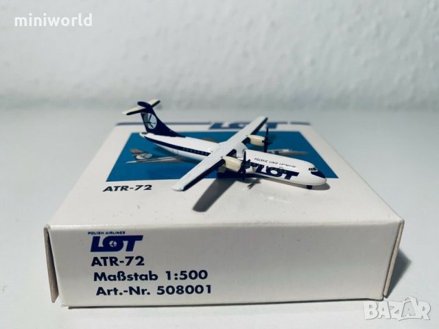 ATR-72 LOT самолет - мащаб 1:500 на HERPA Wings моделът е нов в кутийка, снимка 2 - Колекции - 29574584