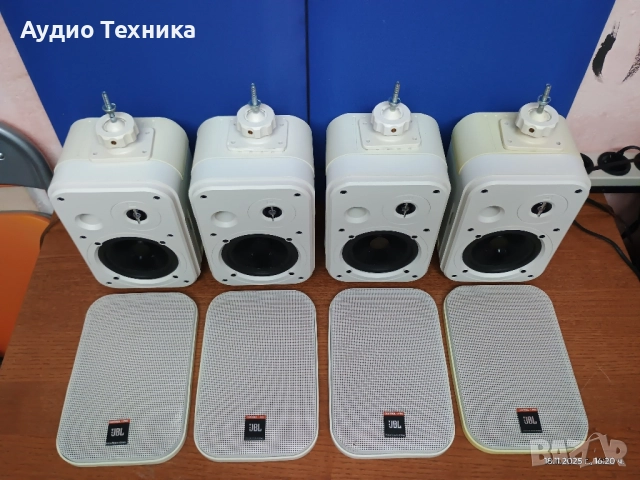 JBL CONTROL ONE PRO. 4 броя с оригинални стойки. Голям звук от малки тонколони. Изпращам видео. , снимка 9 - Тонколони - 52475767