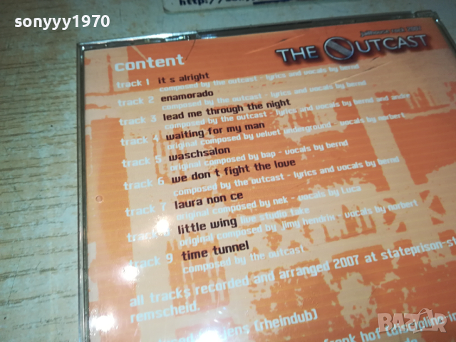 THE OUTCAST CD-ВНОС GERMANY 1103240833, снимка 10 - CD дискове - 44707147