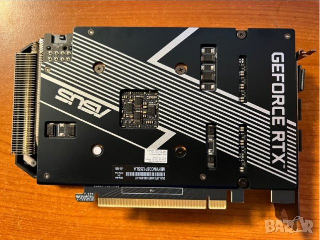 Видео карта Nvidia GF RTX 3060 Ti 8GB, Asus Dual V2 Mini OC PCI-E 4.0 GDDR6 256-bit DisplayPort HDMI, снимка 3 - Видеокарти - 42464236