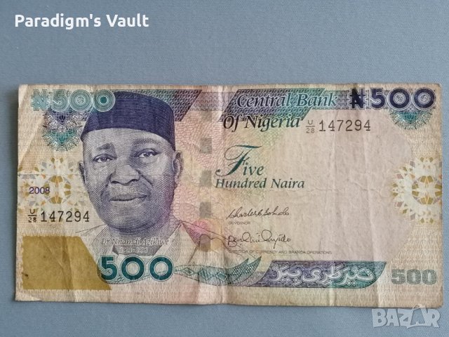Банкнота - Нигерия - 500 наира | 2008г., снимка 1 - Нумизматика и бонистика - 42641644