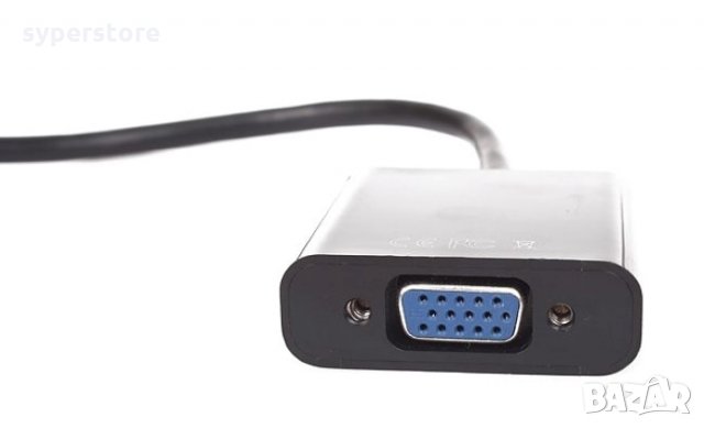 Преходник Адаптер от HDMI Мъжки към VGA Женски 0.15m VCom SS001234 Adapter HDMI M/VGA F, снимка 2 - Кабели и адаптери - 33986859