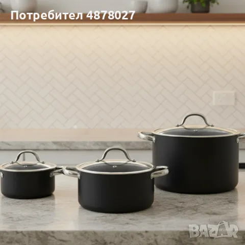 Алуминиева тенджера с мраморно покритие и капак – здравословно готвене без загаряне, снимка 7 - Съдове за готвене - 55709957