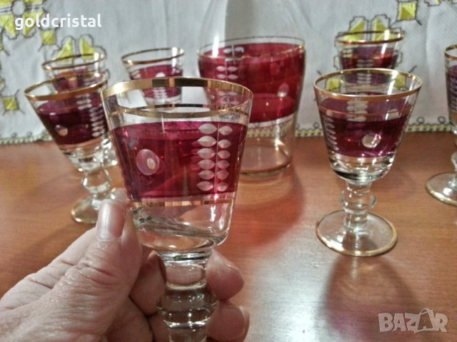 Стари чаши и гарафа , снимка 3 - Антикварни и старинни предмети - 40614919