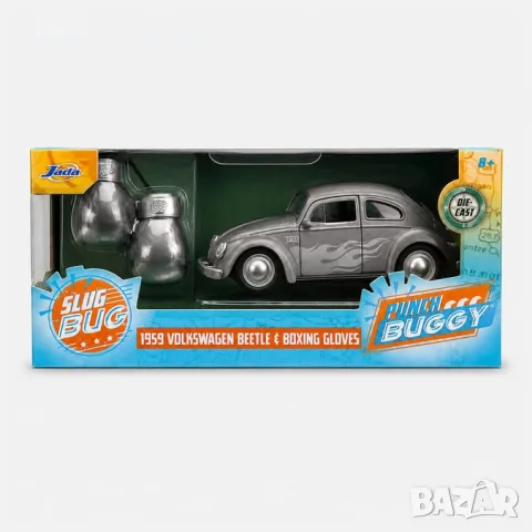 Метална кола VW Beetle 1:32 с боксови ръкавици комплект 4 цвята, снимка 11 - Коли, камиони, мотори, писти - 56160053