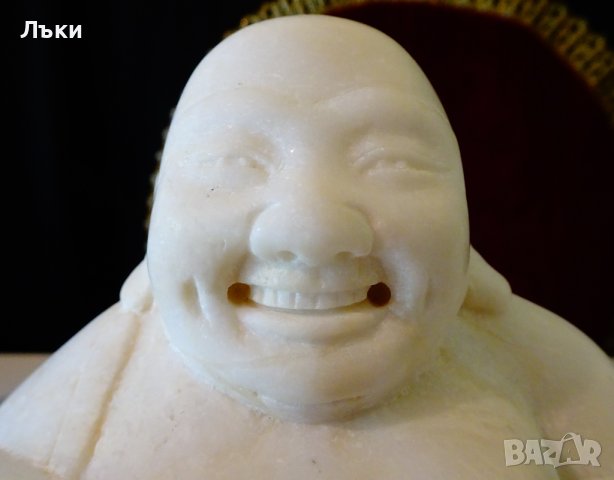 Буда статуетка от мрамор 1.5 кг. , снимка 10 - Статуетки - 36833736