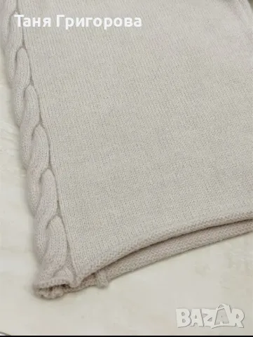 Зимен плетен комплект в бежово , снимка 3 - Комплекти - 49197207