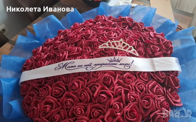 101 рози луксозни Букети букет човешки размер 101 рози , снимка 2 - Изкуствени цветя - 55831663