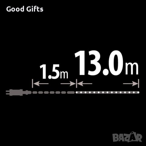 LED Светещ Коледен маркуч, 13м Многоцветен, снимка 4 - Лед осветление - 42743365