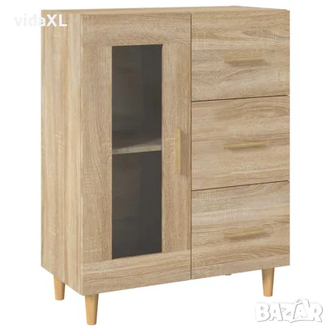 vidaXL Сайдборд, дъб сонома, 69,5x34x90 см, инженерно дърво
