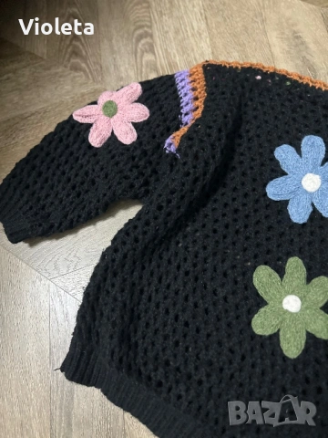 Черна блуза вълнена, снимка 3 - Блузи с дълъг ръкав и пуловери - 53048688