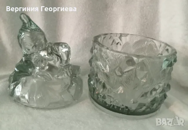 Масивна ретро захарница, бонбониера джудже , снимка 3 - Декорация за дома - 49613116