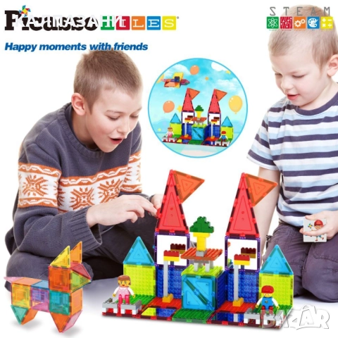 Picasso STEAM Магнитен конструктор 3D 333 части PTL333, снимка 10 - Конструктори - 52128832