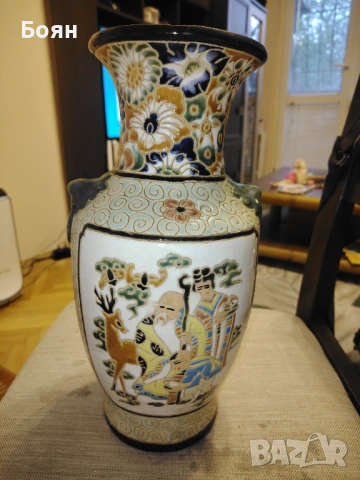 Голяма Китайска ваза, снимка 2 - Антикварни и старинни предмети - 54126200
