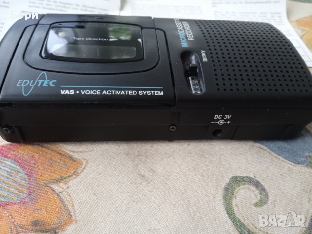 EDUTEC Micro Cassette Recorder/VOICE ACTIVATED SYSTEM., снимка 5 - Плейъри, домашно кино, прожектори - 38738206