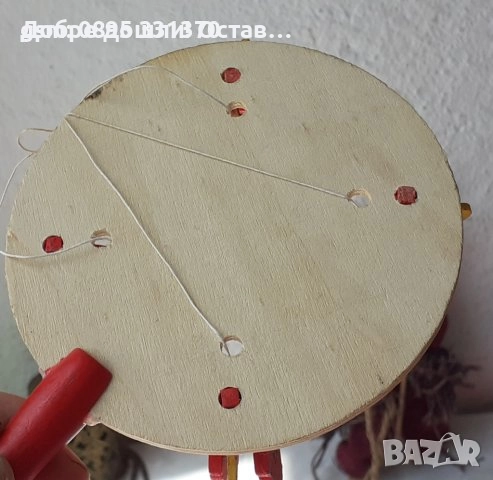 Кукер плашило кукла декорация фигура, баба Яга, кълвящи дървени пиленца, снимка 11 - Други - 33068353