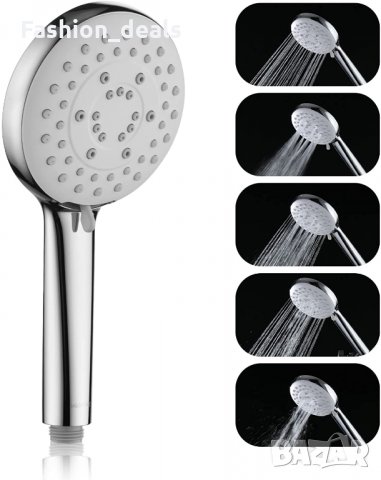 Универсална мощна хромирана душ глава слушалка 5 режима на пръскане