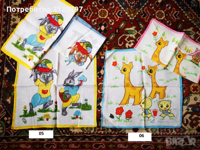 Детски носни кърпички, снимка 4 - Колекции - 49775296