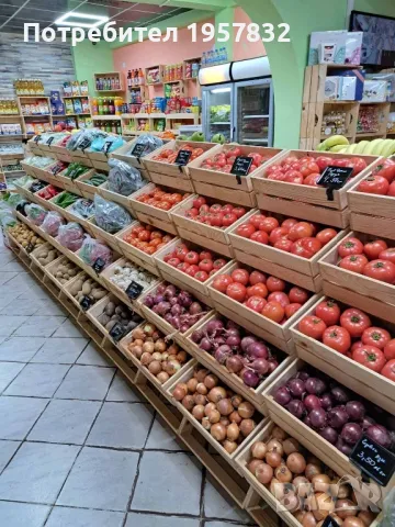 Дървени стелажи за плод и зеленчук