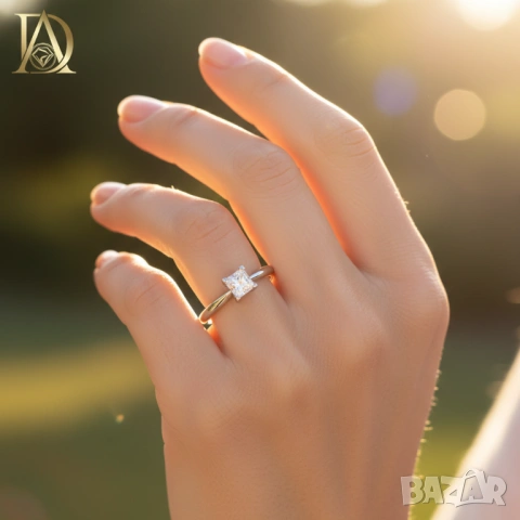 Нов Златен Пръстен с 0.86кт Естествен Диамант, снимка 4 - Пръстени - 42864291