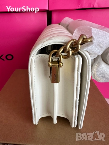 PINKO Mini Chevron Click Love – оригинална чанта | НОВА, снимка 5 - Чанти - 54049030