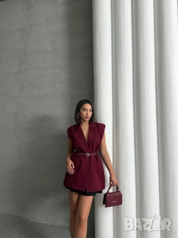 овърсайз елек с колан , снимка 3 - Елеци - 51152264