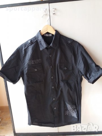Мъжка риза Necu в черно, снимка 2 - Ризи - 30467158