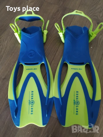 AQUALUNG Професионални Плавници за гмуркане Fizz в неоново жълто и синьо , снимка 5 - Водни спортове - 50933908