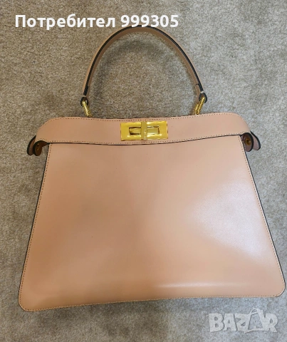 Fendi Peekaboo ISeeU Medium стил чанта – естествена кожа, нова