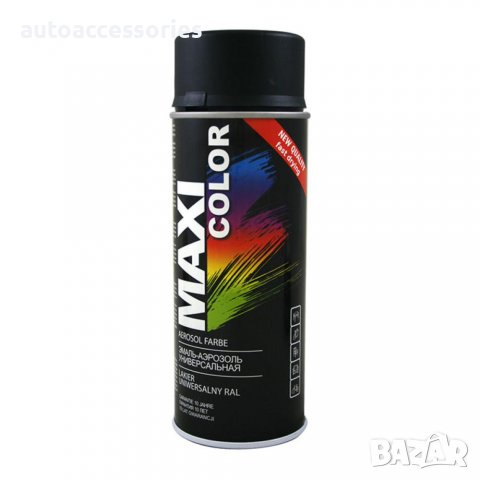 3000028906 Акрилна спрей боя Maxi Color RAL 9005 черен мат 400мл, снимка 1 - Аксесоари и консумативи - 37464653