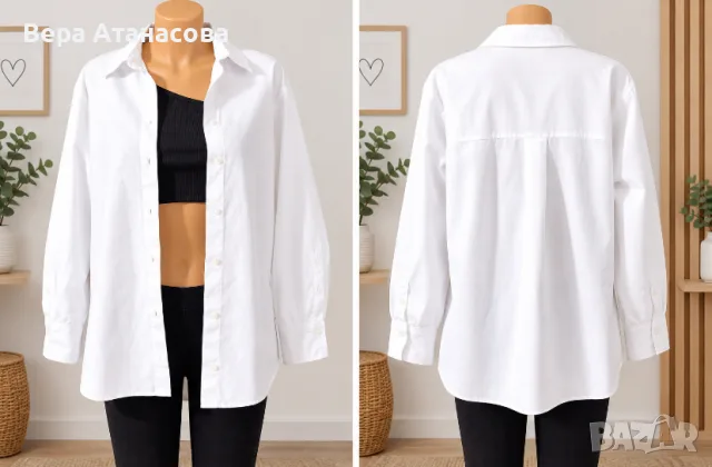 🍈 Oversized бяла риза Zara♥️ л размер