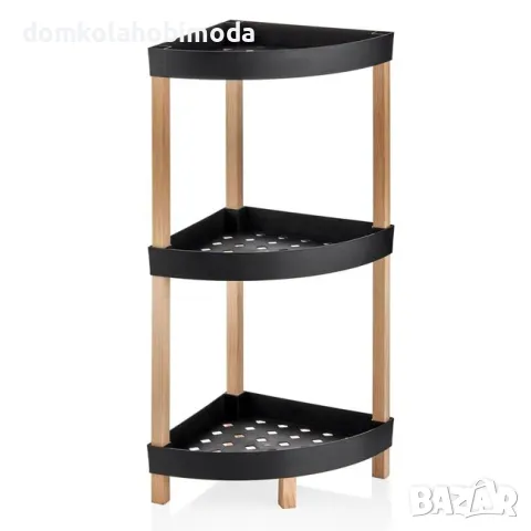 Ъглова Етажерка, Масив и пластмаса 3 етажа, 33x33x80см, снимка 3 - Други - 47561088